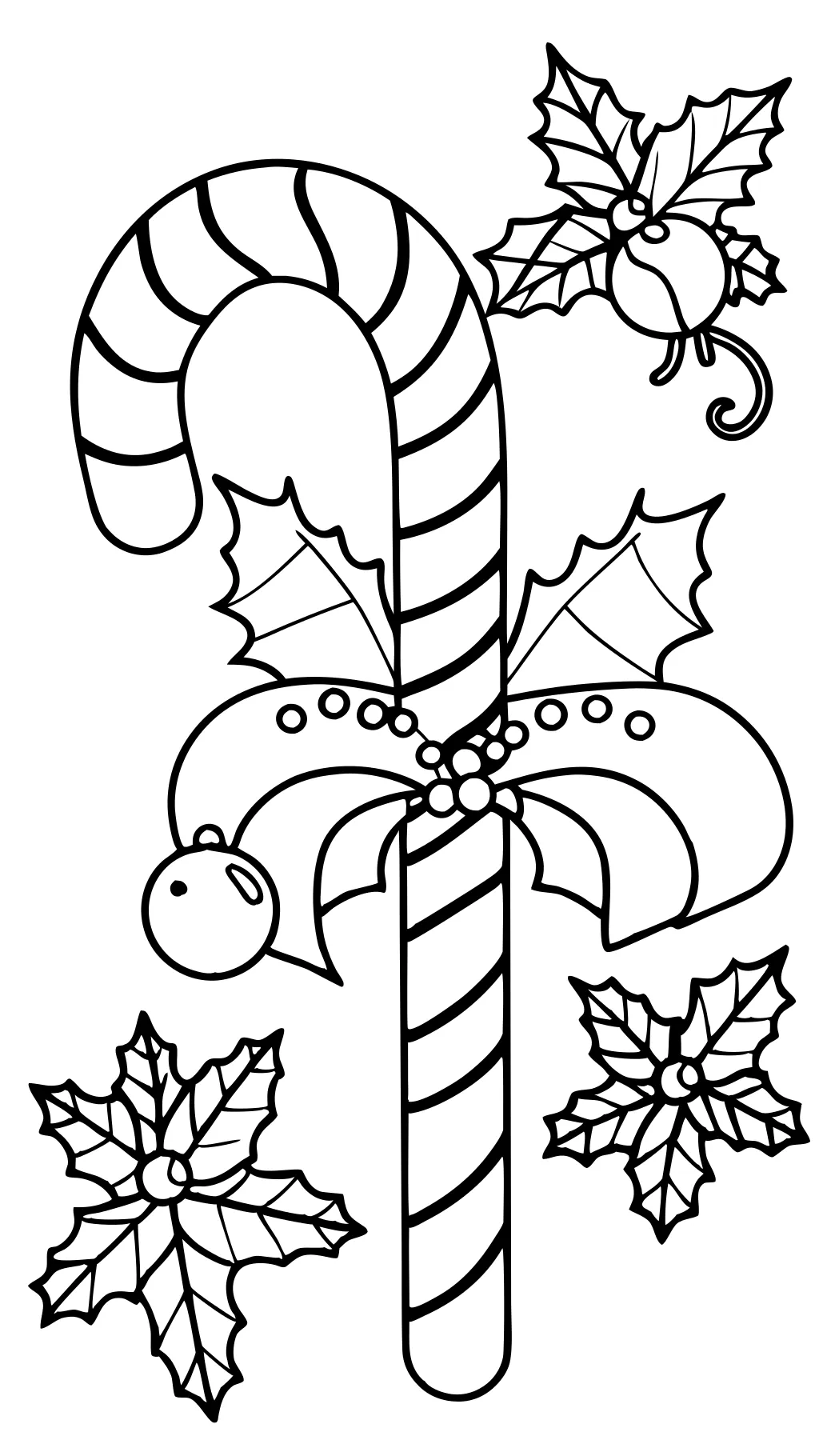 candy cane printable coloring pages